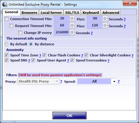 proxyrental settings